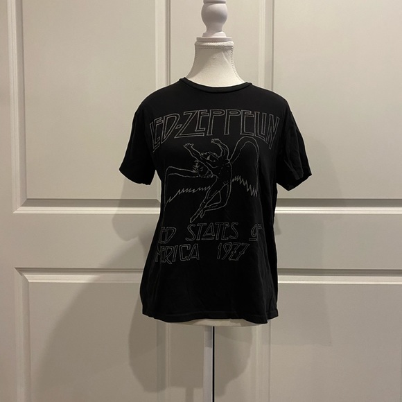 LED ZEPPELIN Black All Cotton Tee - Womens M - Picture 5 of 5